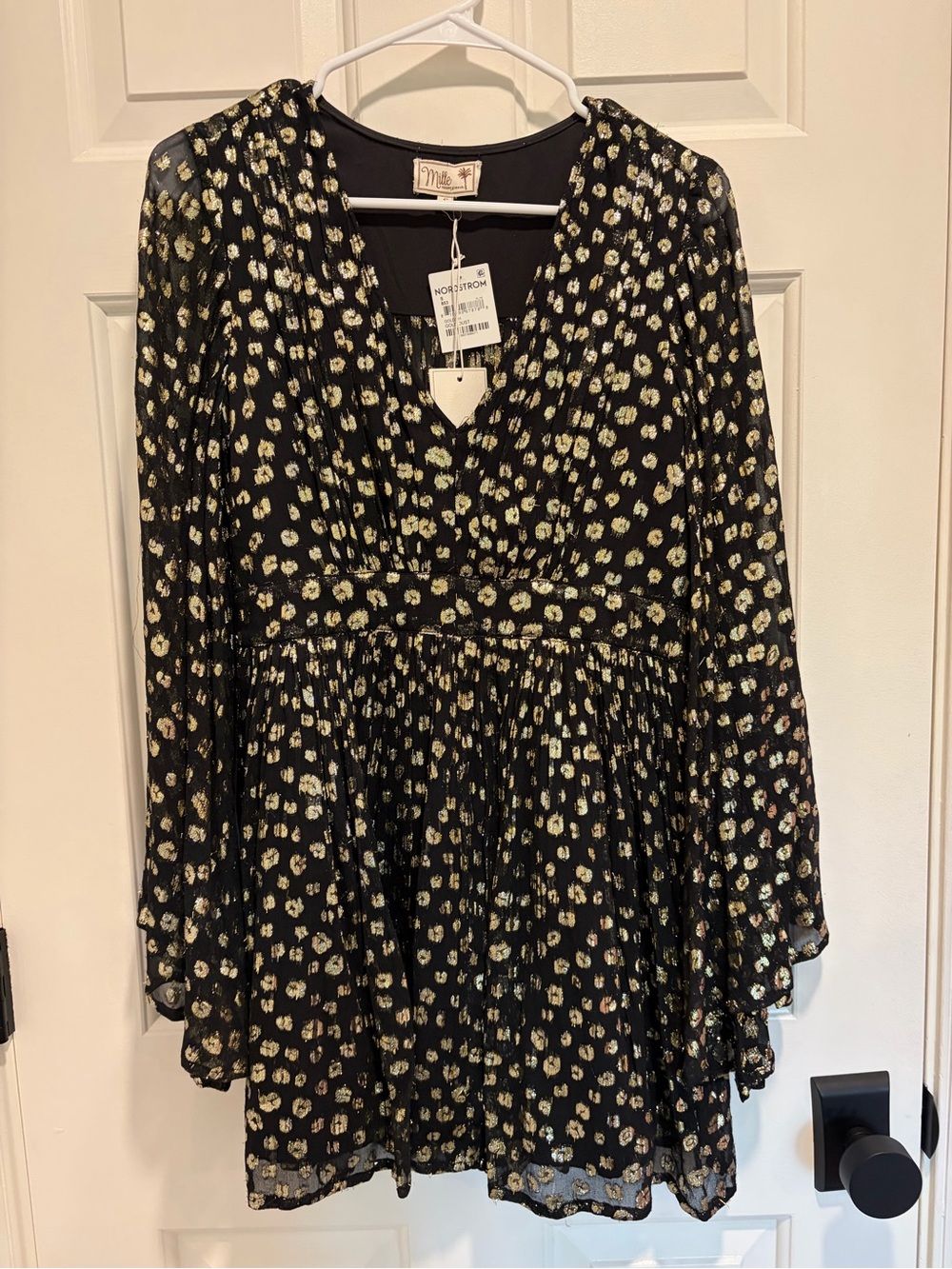 MILLE GOLDIE DRESS IN GOLD DUST S NWT - Picture 4 of 8